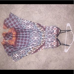 Summery Asymmetrical Patterned Dress